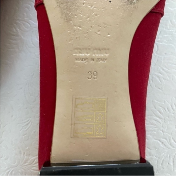 Miu Miu Satin Crystal Embellished Smoking Loafer - Picture 9 of 11